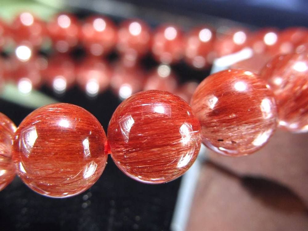 レッド ブラウン ルチルクォーツ ブレスレット ルチルレイテッドクォーツ