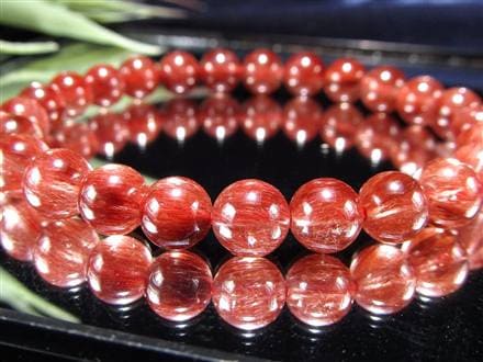 レッド ブラウン ルチルクォーツ ブレスレット ルチルレイテッドクォーツ