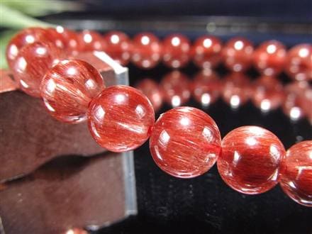 レッド ブラウン ルチルクォーツ ブレスレット ルチルレイテッドクォーツ