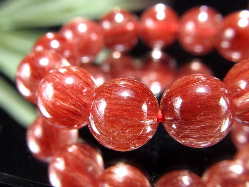 レッド ブラウン ルチルクォーツ ブレスレット ルチルレイテッドクォーツ