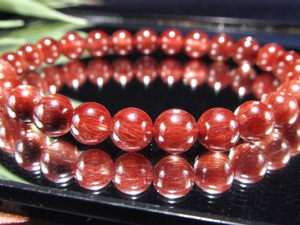 レッド ブラウン ルチルクォーツ ブレスレット ルチルレイテッドクォーツ