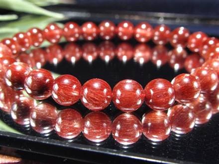 レッド ブラウン ルチルクォーツ ブレスレット ルチルレイテッドクォーツ