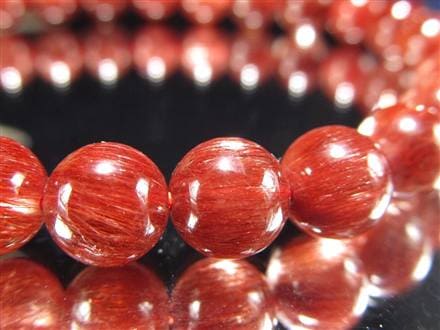 レッド ブラウン ルチルクォーツ ブレスレット ルチルレイテッドクォーツ