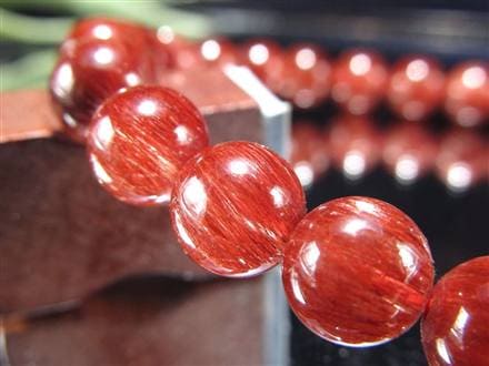 レッド ブラウン ルチルクォーツ ブレスレット ルチルレイテッドクォーツ