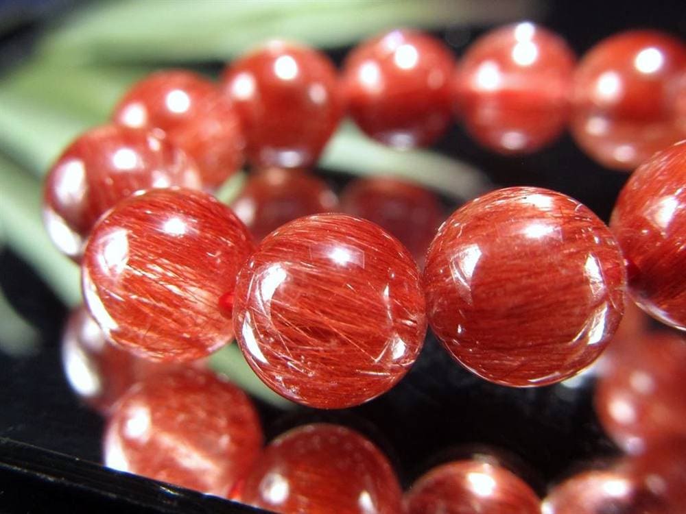 レッド ブラウン ルチルクォーツ ブレスレット ルチルレイテッドクォーツ