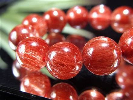 レッド ブラウン ルチルクォーツ ブレスレット ルチルレイテッドクォーツ