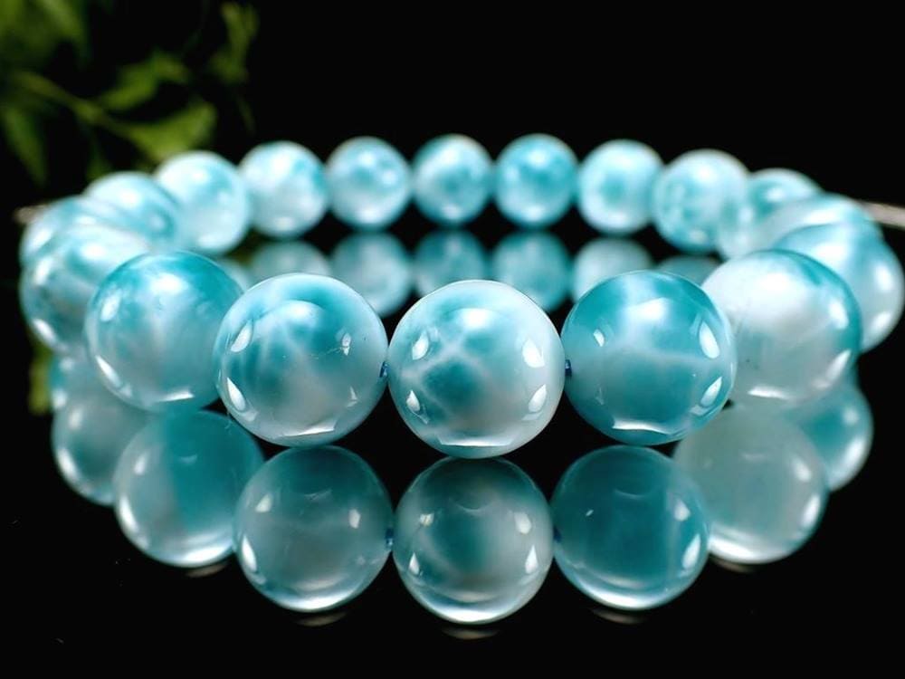 ラリマー ブレスレット ブルーペクトライト ドミニカ共和国 Larimar