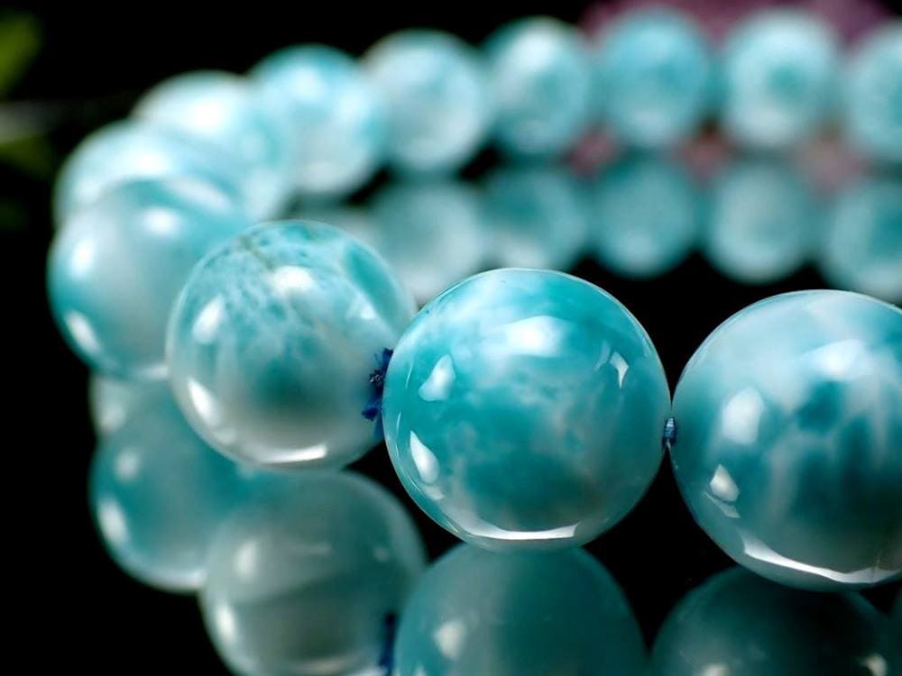 ラリマー ブレスレット ブルーペクトライト ドミニカ共和国 Larimar