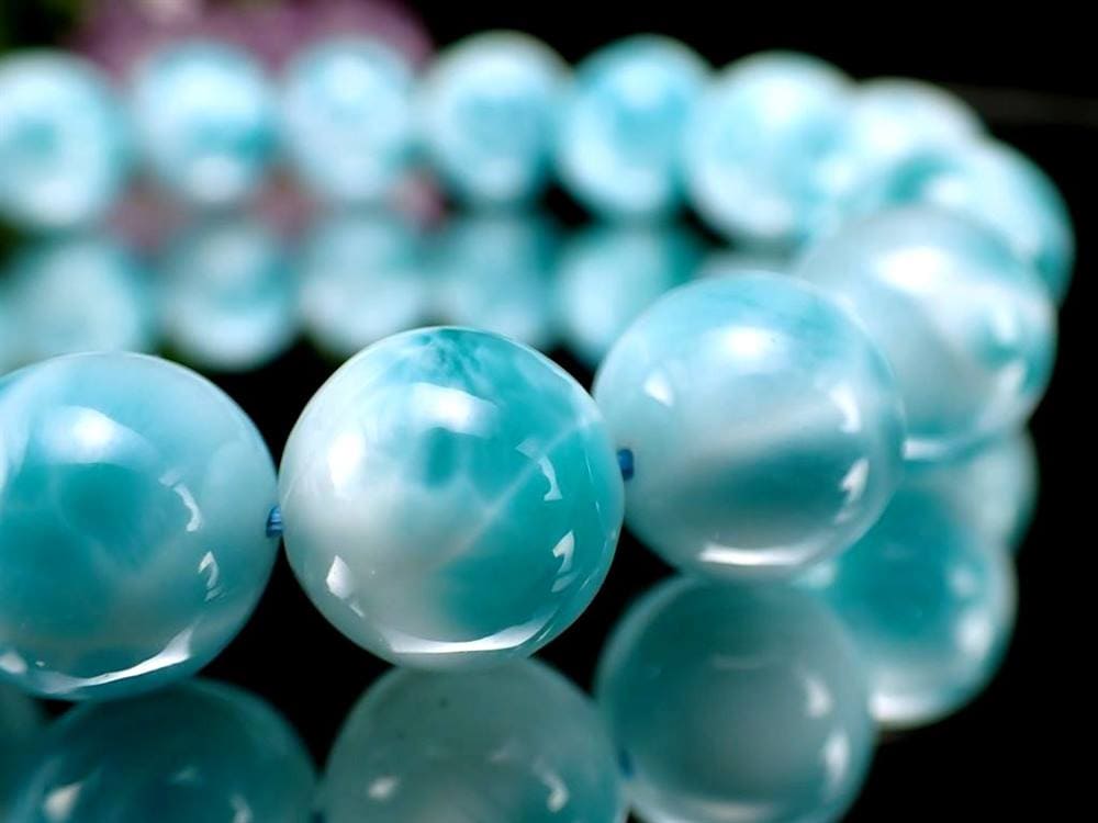 ラリマー ブレスレット ブルーペクトライト ドミニカ共和国 Larimar