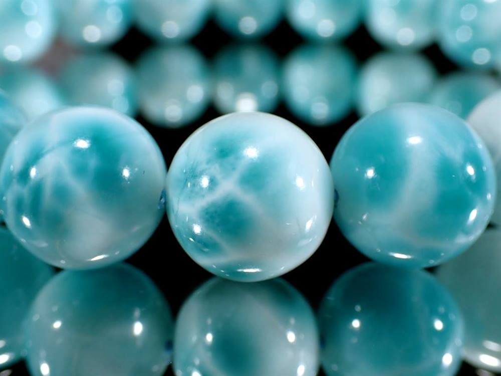 ラリマー ブレスレット ブルーペクトライト ドミニカ共和国 Larimar