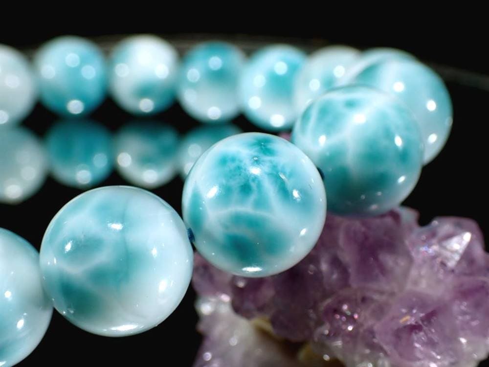 ラリマー ブレスレット ブルーペクトライト ドミニカ共和国 Larimar