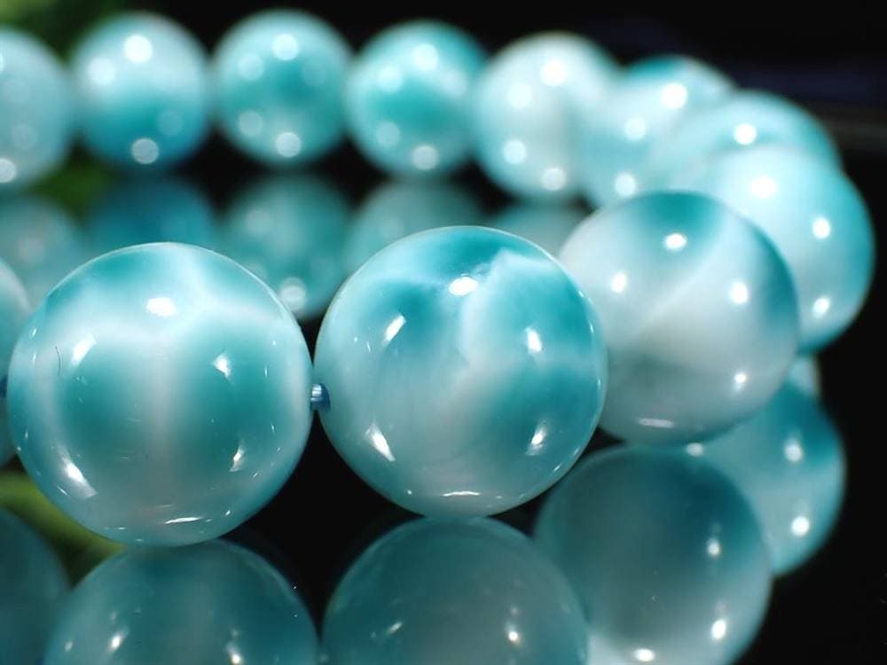 ラリマー ブレスレット ブルーペクトライト ドミニカ共和国 Larimar