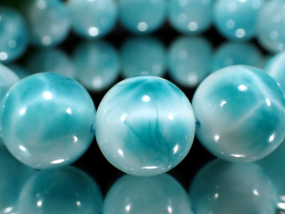 ラリマー ブレスレット ブルーペクトライト ドミニカ共和国 Larimar