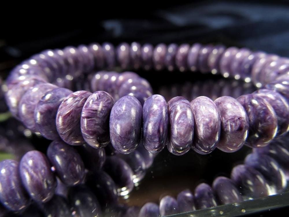 チャロアイト チャロ石 ブレスレット Charoite ボタン