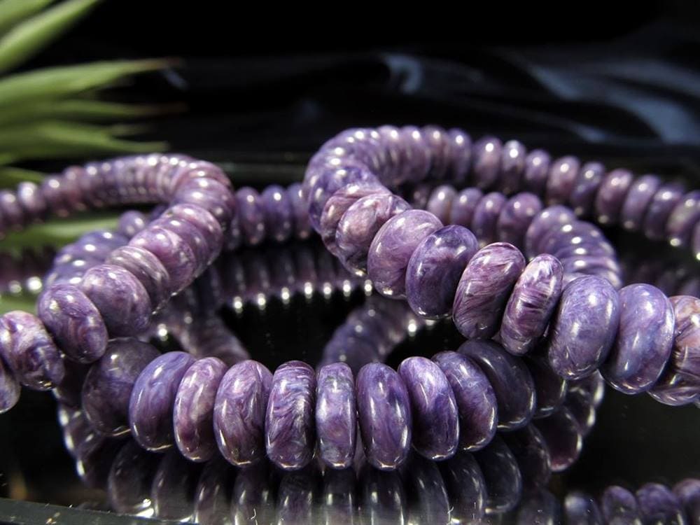 チャロアイト チャロ石 ブレスレット Charoite ボタン