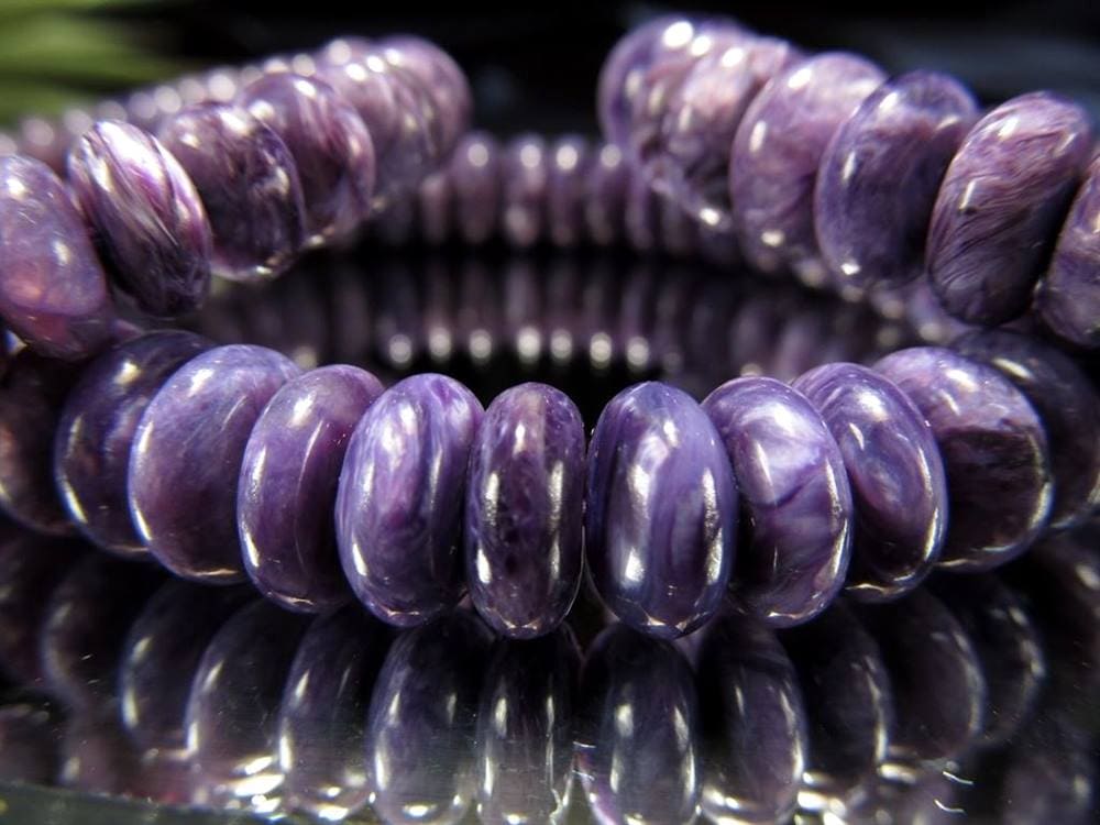 チャロアイト チャロ石 ブレスレット Charoite ボタン