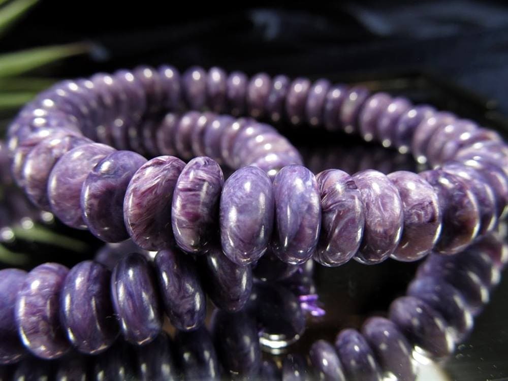 チャロアイト チャロ石 ブレスレット Charoite ボタン