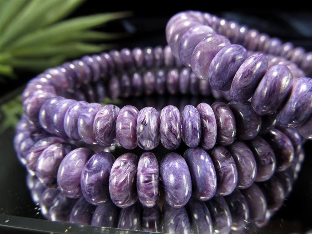 チャロアイト チャロ石 ブレスレット Charoite ボタン