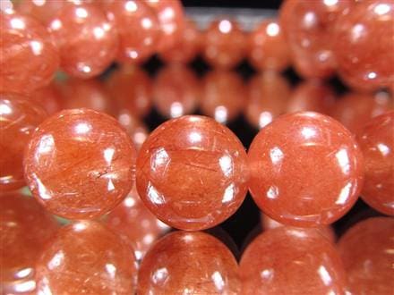 レッドルチルクォーツ ブレスレット レッドブラウンルチル ルチルレイテッドクォーツ 赤針水晶