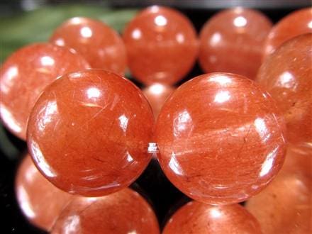 レッドルチルクォーツ ブレスレット レッドブラウンルチル ルチルレイテッドクォーツ 赤針水晶
