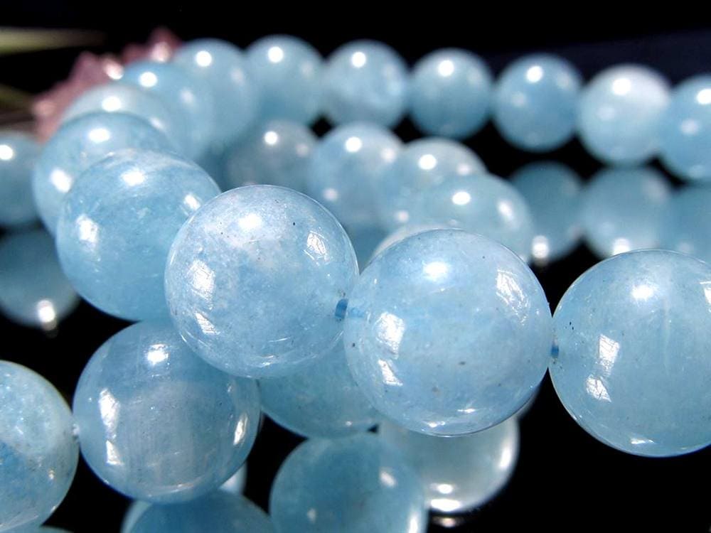 アクアマリン 藍柱石 ブレスレット 誕生石 ベリル