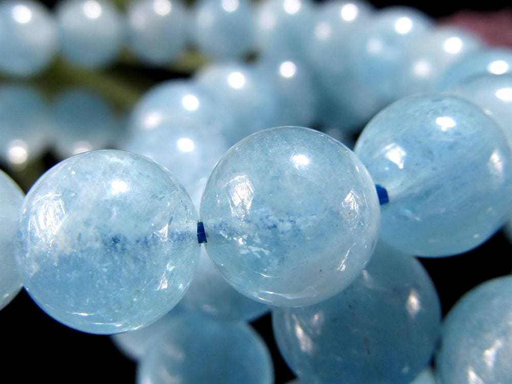 アクアマリン 藍柱石 ブレスレット 誕生石 ベリル