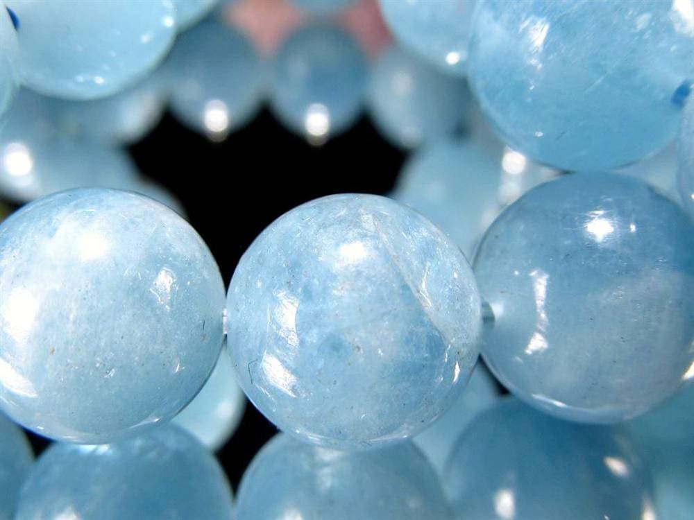 アクアマリン 藍柱石 ブレスレット 誕生石 ベリル