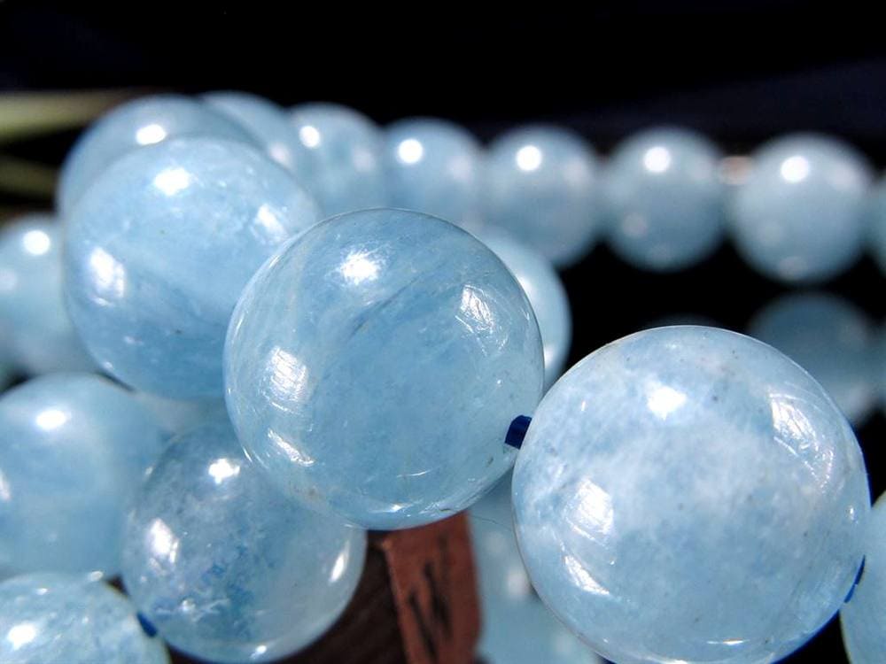 アクアマリン 藍柱石 ブレスレット 誕生石 ベリル