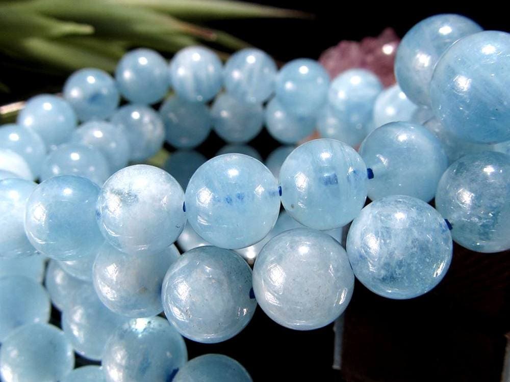 アクアマリン 藍柱石 ブレスレット 誕生石 ベリル