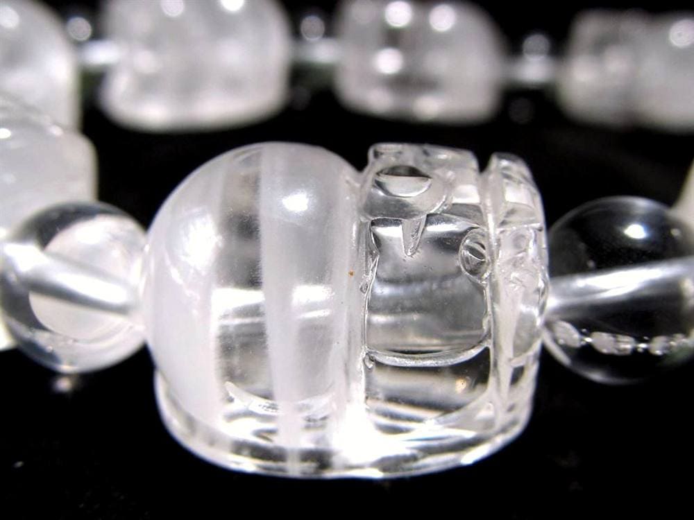 ホワイトファントムクォーツ 浄化 ブレスレット ヒキュウ 貔貅