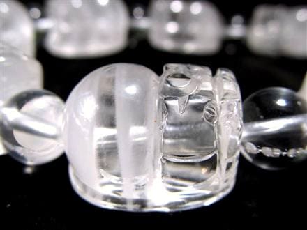 ホワイトファントムクォーツ 浄化 ブレスレット ヒキュウ 貔貅