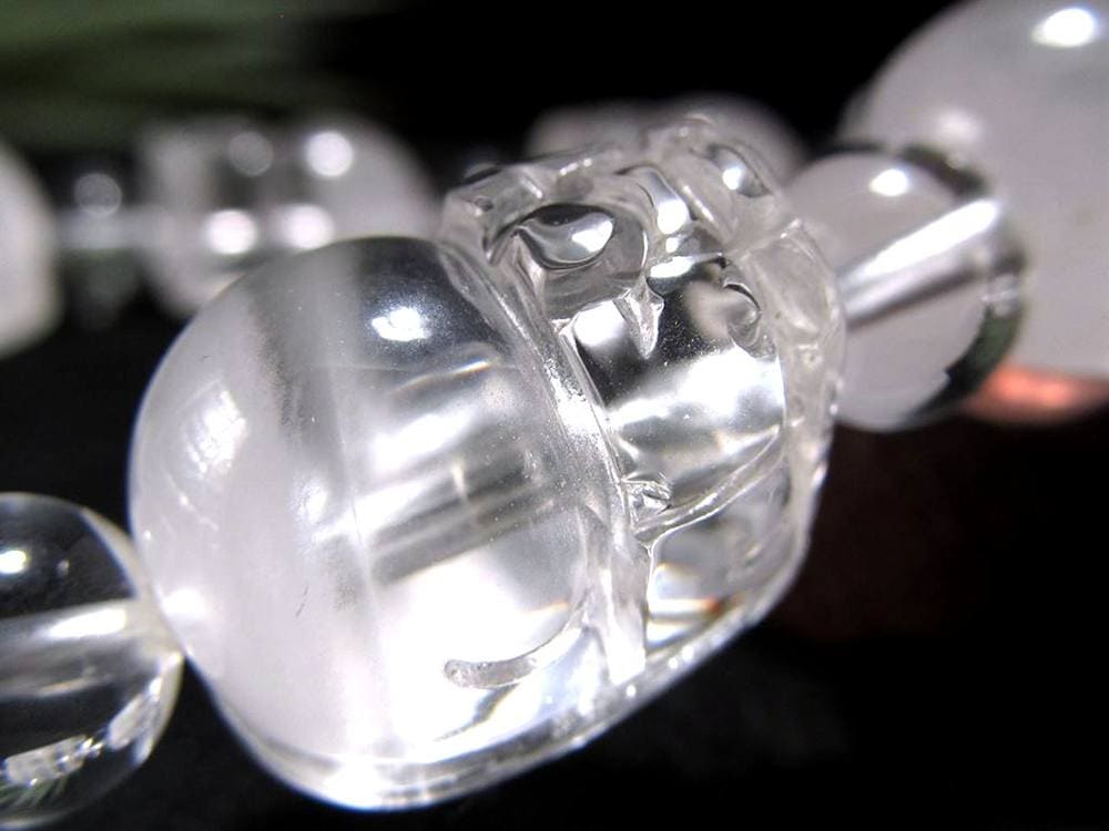 ホワイトファントムクォーツ 浄化 ブレスレット ヒキュウ 貔貅