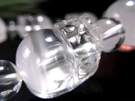 ホワイトファントムクォーツ 浄化 ブレスレット ヒキュウ 貔貅