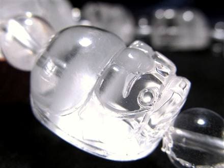 ホワイトファントムクォーツ 浄化 ブレスレット ヒキュウ 貔貅