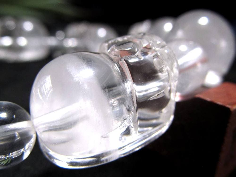 ホワイトファントムクォーツ 浄化 ブレスレット ヒキュウ 貔貅