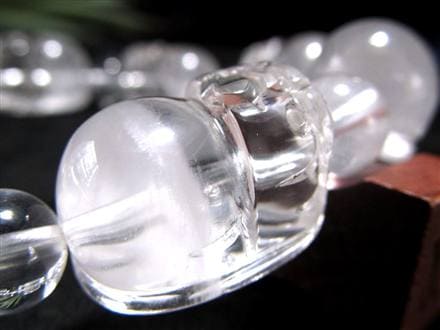 ホワイトファントムクォーツ 浄化 ブレスレット ヒキュウ 貔貅