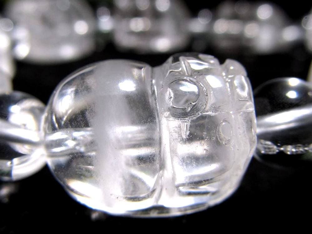 ホワイトファントムクォーツ 浄化 ブレスレット ヒキュウ 貔貅