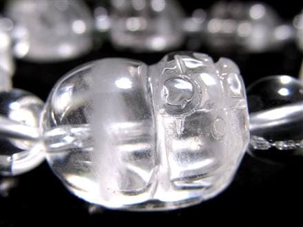 ホワイトファントムクォーツ 浄化 ブレスレット ヒキュウ 貔貅