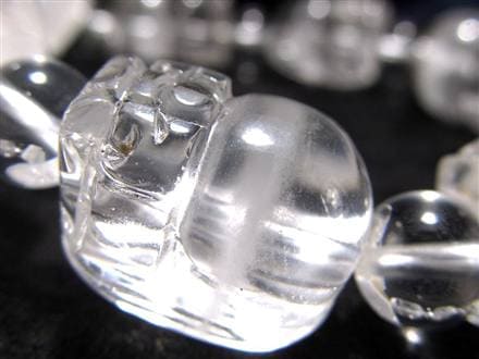 ホワイトファントムクォーツ 浄化 ブレスレット ヒキュウ 貔貅