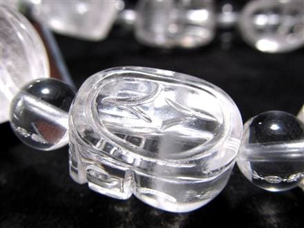 ホワイトファントムクォーツ 浄化 ブレスレット ヒキュウ 貔貅