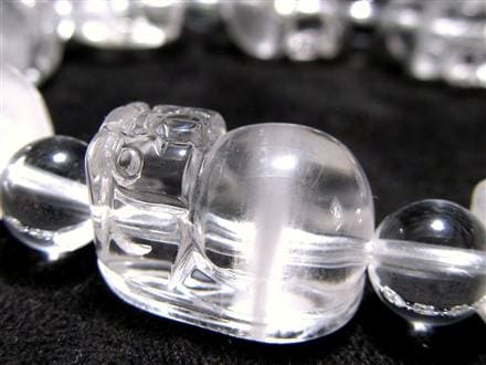 ホワイトファントムクォーツ 浄化 ブレスレット ヒキュウ 貔貅