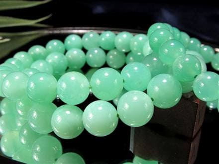 クリソプレーズ オーストラリアンジェイド ブレスレット カルセドニー アップルグリーン