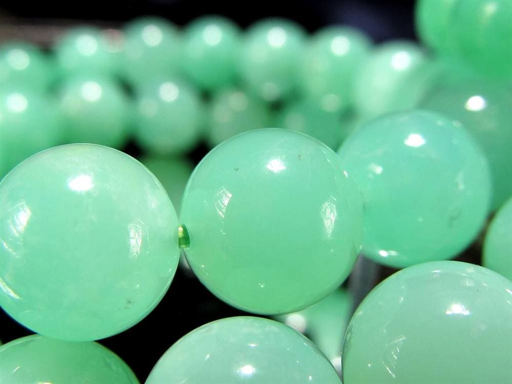 クリソプレーズ オーストラリアンジェイド ブレスレット カルセドニー アップルグリーン