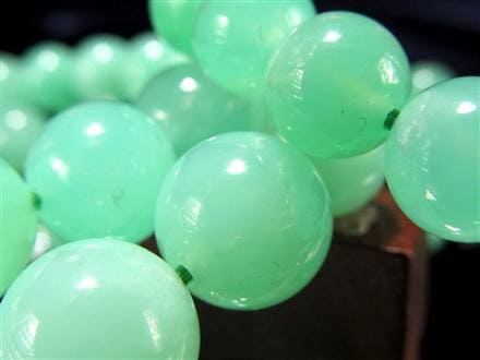 クリソプレーズ オーストラリアンジェイド ブレスレット カルセドニー アップルグリーン