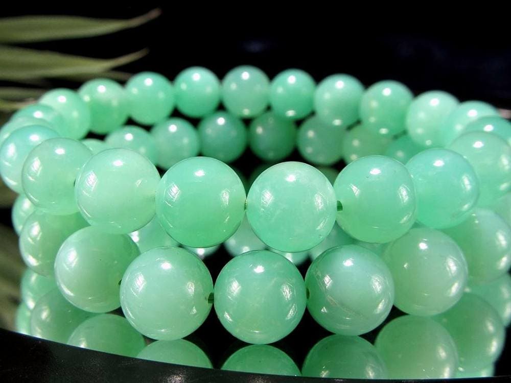 クリソプレーズ オーストラリアンジェイド ブレスレット カルセドニー アップルグリーン