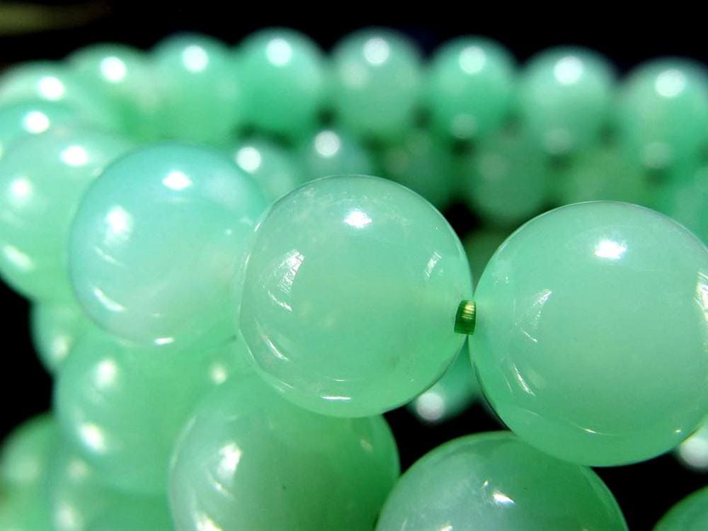 クリソプレーズ オーストラリアンジェイド ブレスレット カルセドニー アップルグリーン