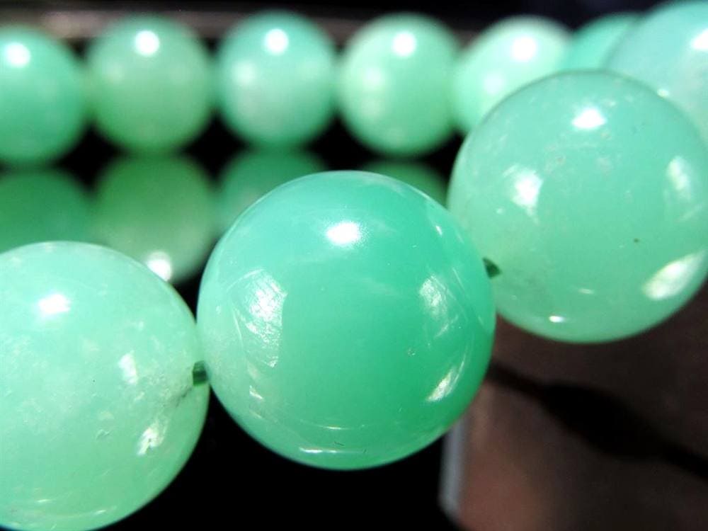 クリソプレーズ オーストラリアンジェイド ブレスレット カルセドニー アップルグリーン