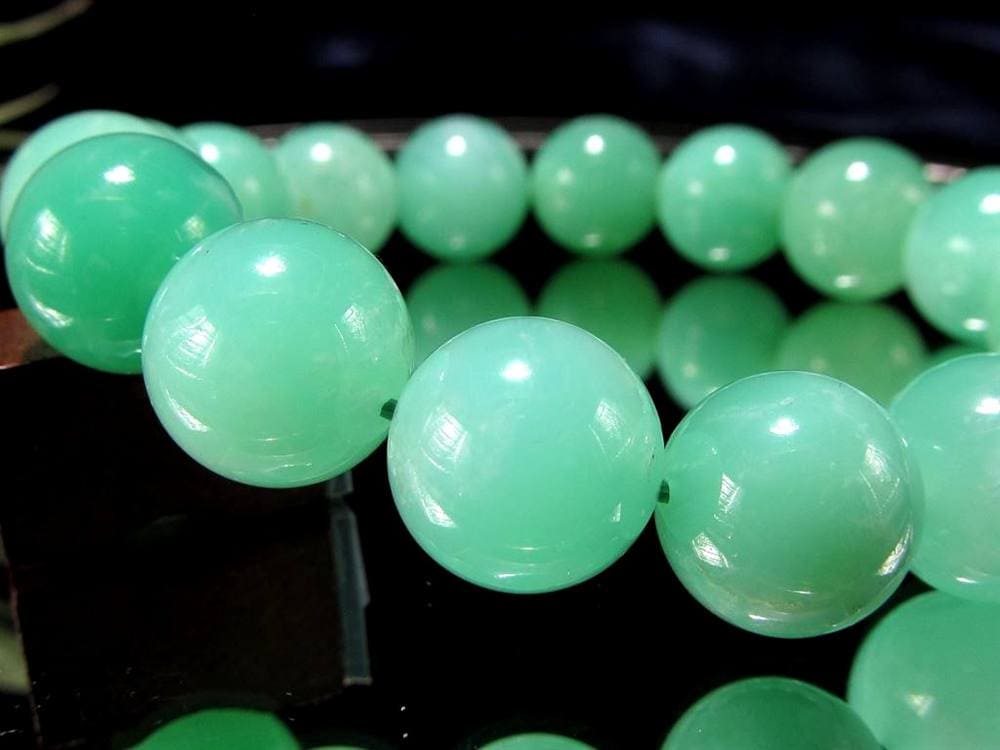 クリソプレーズ オーストラリアンジェイド ブレスレット カルセドニー アップルグリーン