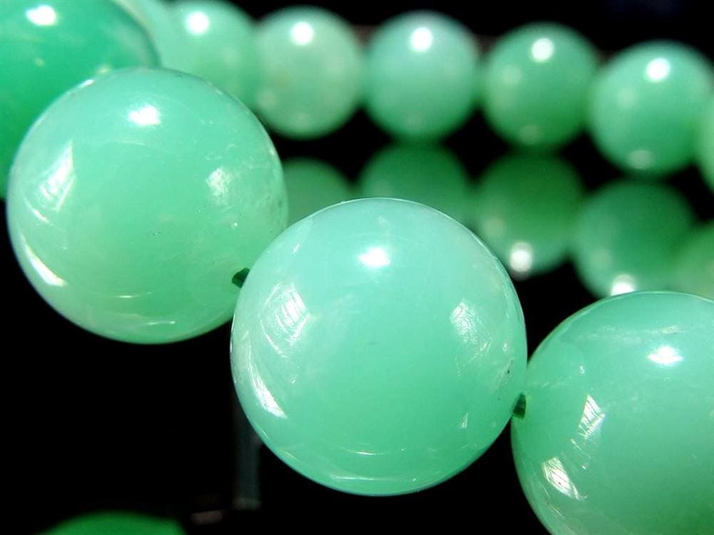 クリソプレーズ オーストラリアンジェイド ブレスレット カルセドニー アップルグリーン