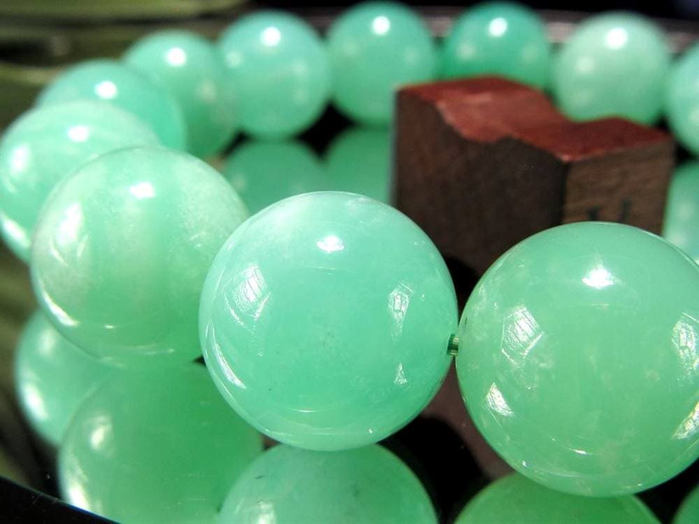 クリソプレーズ オーストラリアンジェイド ブレスレット カルセドニー アップルグリーン